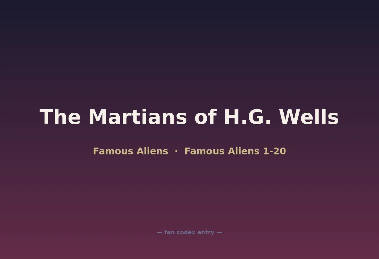 The Martians of H.G. Wells